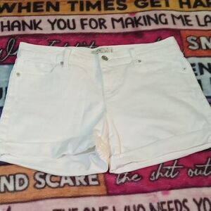 Lucky Brand (The Roll Up) Women's White Jean Shorts